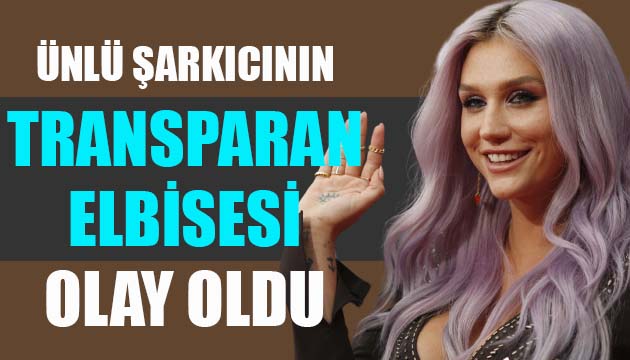 Kesha, elbisesiyle göz kamaştırdı