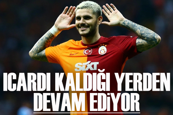 Galatasaray, Trabzonspor engelini Icardi yle aştı!