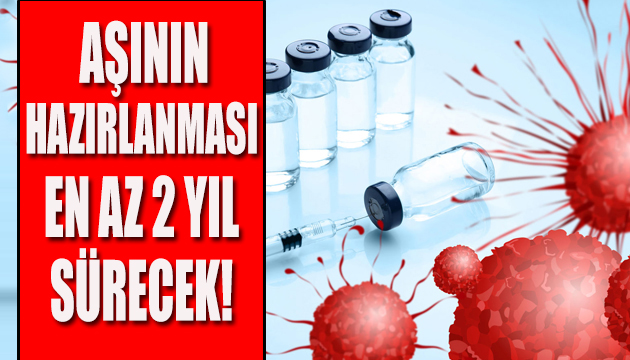 Korona aşısının hazırlanması en az 2 yıl sürecek!