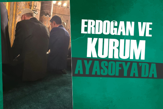 Cumhurbaşkanı Erdoğan ile Murat Kurum Ayasofya da