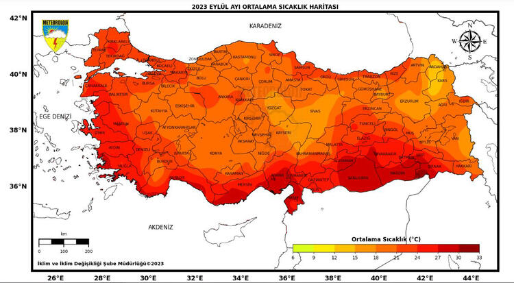 53 yılın en sıcak 7 nci yazı