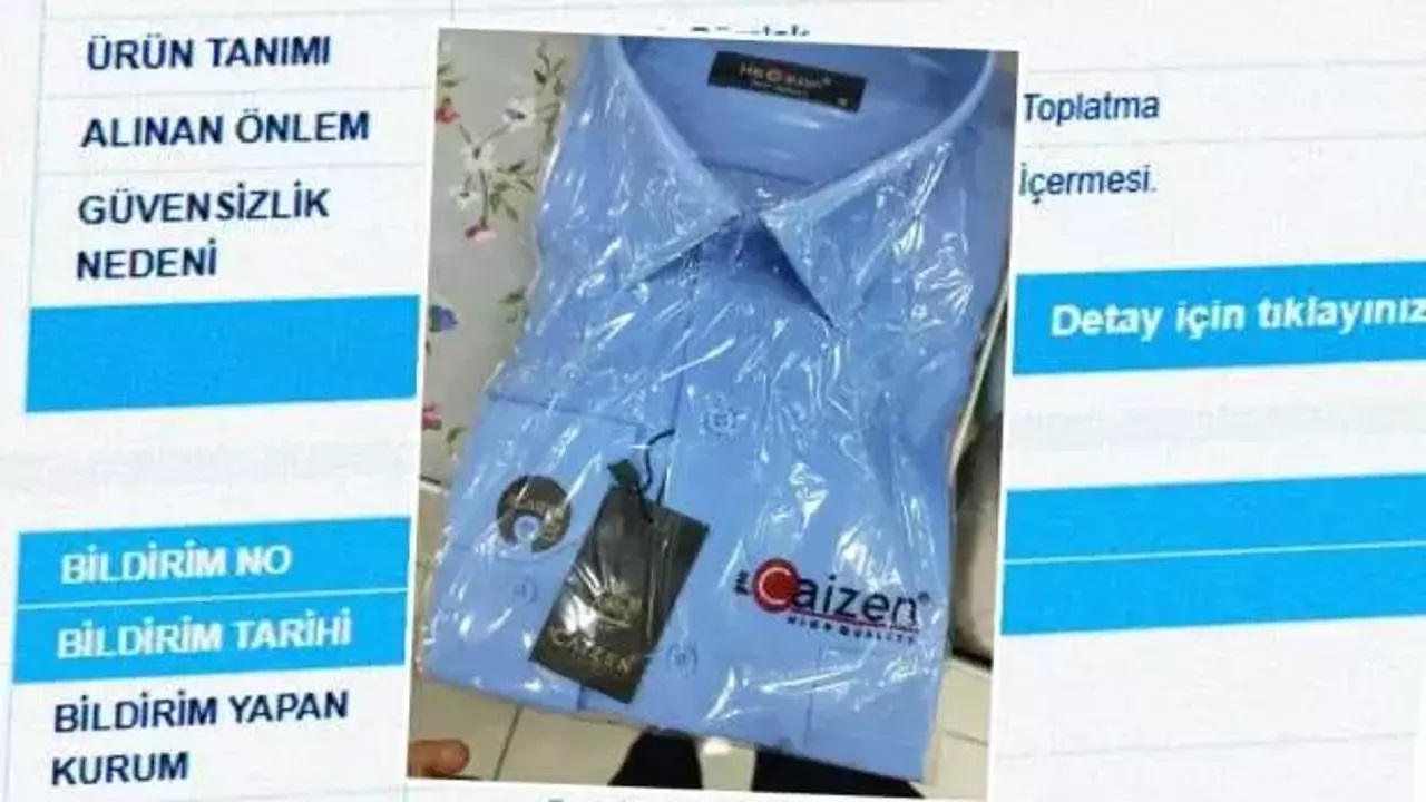 Bakanlıktan gömlek uyarısı: Giymeyin!