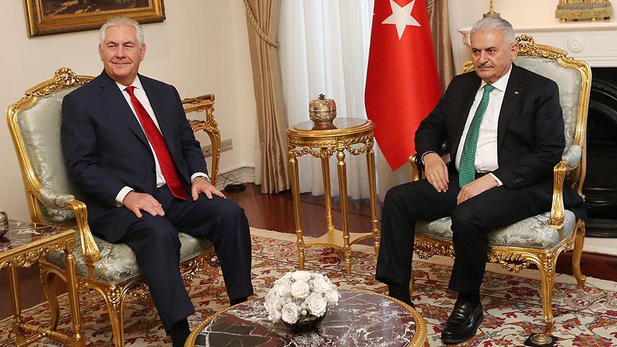 Yıldırım ile Tillerson görüştü