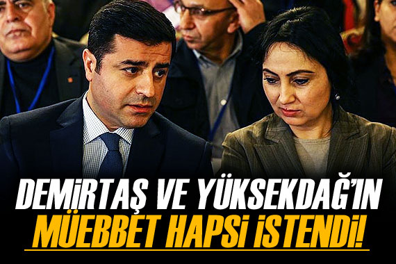 Demirtaş ve Yüksekdağ ın müebbet hapsi istendi!