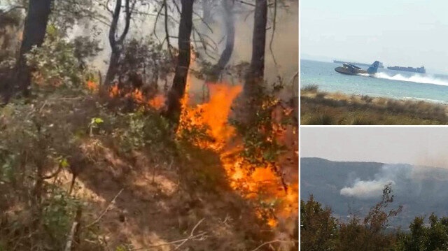 Tekirdağ da korkutan yangın