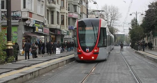 İstanbul da tramvay hattında arıza