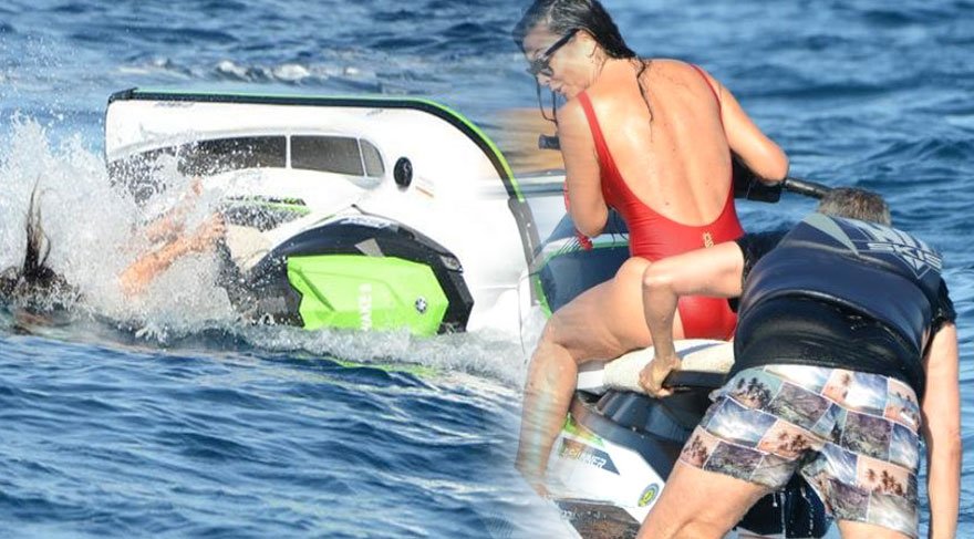 Jet ski’den böyle düştüler