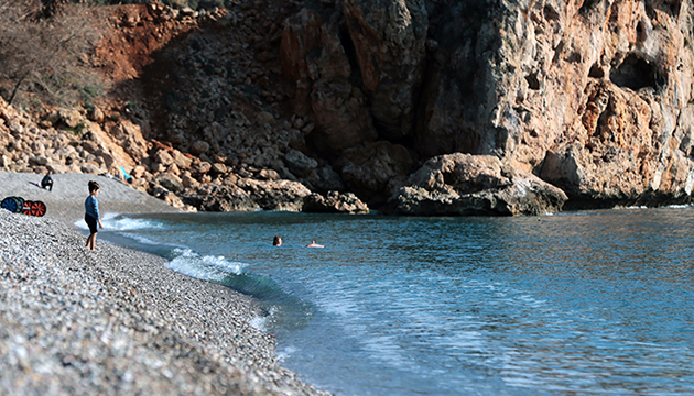 Antalya da ocak ayında deniz keyfi