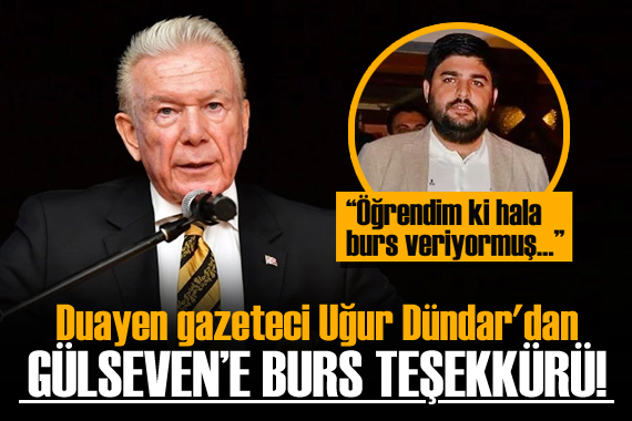 Uğur Dündar dan TV100 ün sahibi Necat Gülseven e burs teşekkürü