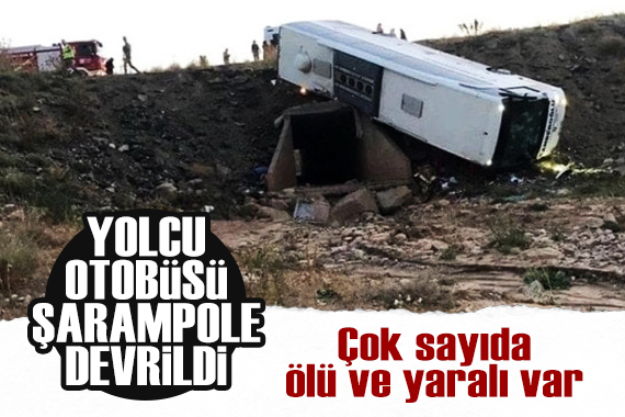 Erzurum da yolcu otobüsü şarampole devrildi! Çok sayıda ölü ve yaralı var...