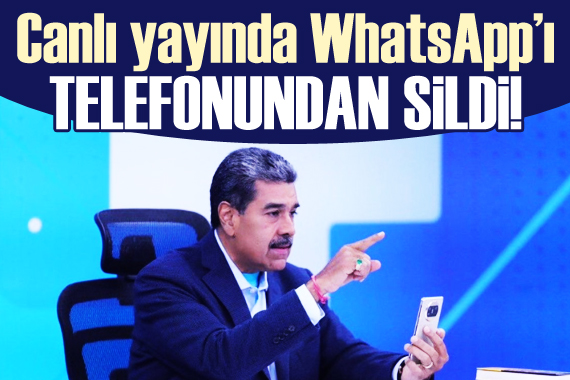 Maduro, WhatsApp ı canlı yayında böyle sildi!