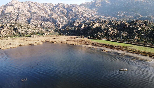 Bafa Gölü son yağışlarla can buldu