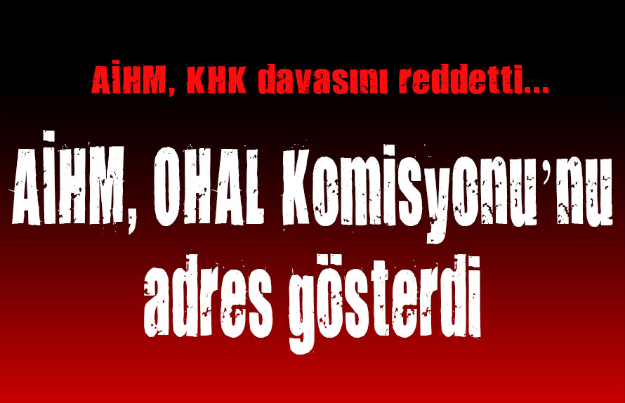 AİHM, OHAL Komisyonu’nu adres gösterdi