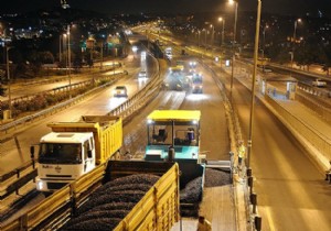 İstanbul un yolları gece asfaltlanacak!