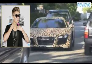 Justin Bieber Arabasını Leopar Yaptı