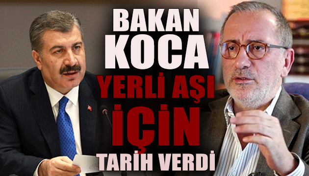 Fatih Altaylı yerli aşıyı sordu, Bakan Koca tarih verdi