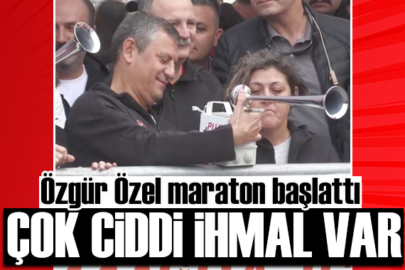 Özgür Özel, maraton koşusunu başlattı