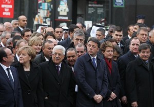 Dünya liderleri Paris te teröre karşı yürüdü!