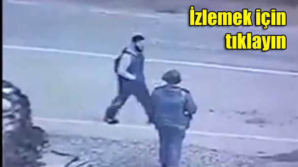 Polisin yanına geldi pimi çekti!