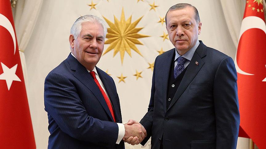 Erdoğan ile Tillerson görüştü