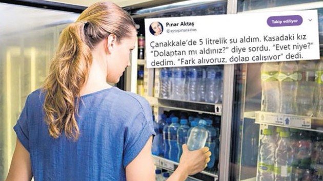 Dolaptaki suya fark alınıyor