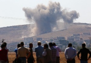 Suriye Kobani de IŞİD hedefleri bombalandı! ABD...