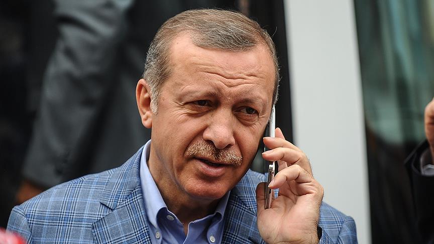 Erdoğan, telefonla görüştü