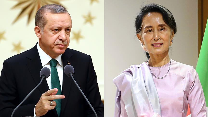 Erdoğan ile Myanmar lideri Suu Çii görüştü