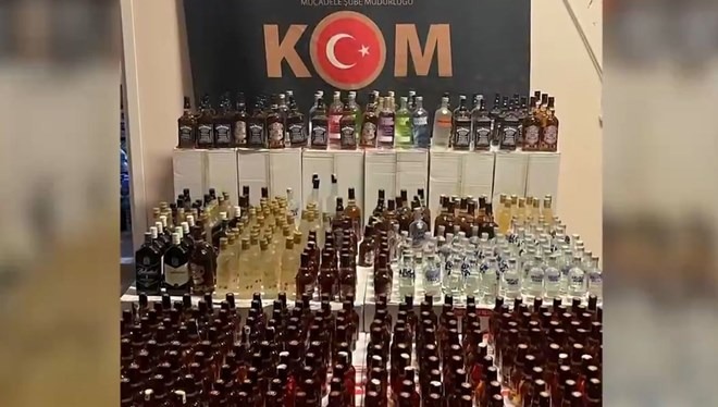 Bursa da 5 bin 740 şişe sahte alkol ele geçirildi