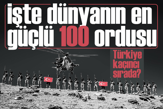 Dünyanın en güçlü 100 ordusu listesi yayınlandı: Türkiye nin yeri dikkat çekti...