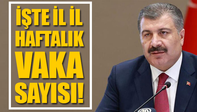 Bakan Koca il il haftalık vaka sayısını açıkladı