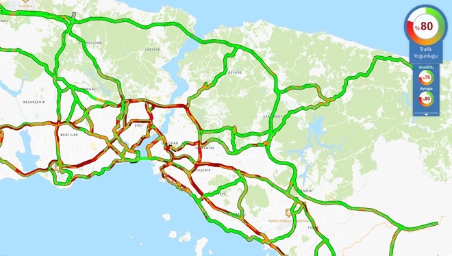 İstanbul trafiği kritik seviyede!